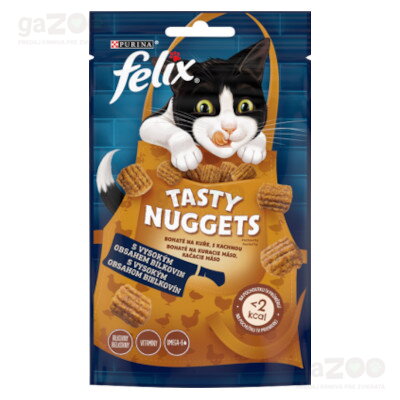 FELIX Tasty Nuggets bohaté na kura, s kačicou 50g