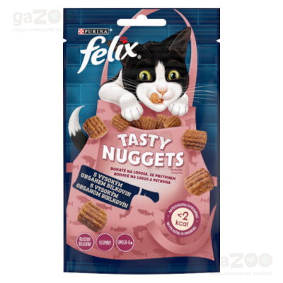 FELIX Tasty Nuggets bohaté na lososa, so pstruhom 50g