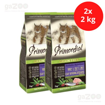 PRIMORDIAL Cat Sterilizzato Turkey & Herring 2x2kg