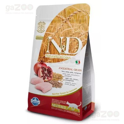 N&D cat LG Neutered Chicken, Spelt, Oats & Pomegranate