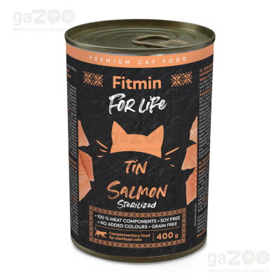 FITMIN cat For Life Sterile Salmon in gravy 400g