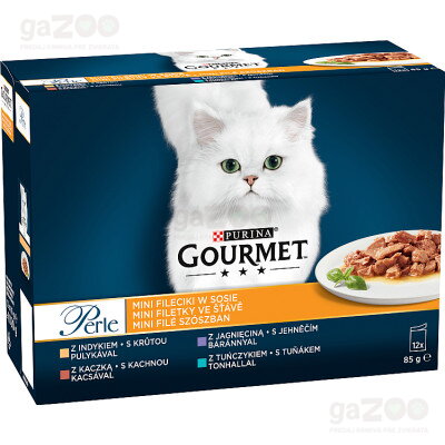 GOURMET Perle Multipack moriak, tuniak, kačka, jahňa 12 x 85 g