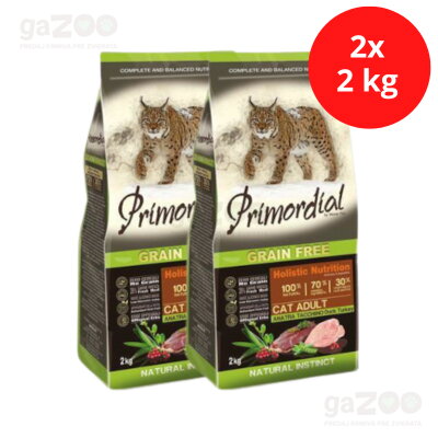 PRIMORDIAL Cat Adult Duck & Turkey 2x2kg