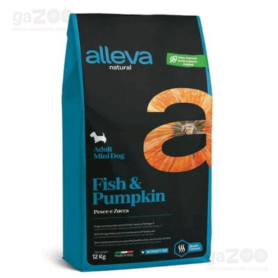 ALLEVA NATURAL dog Adult mini Fish & Pumpkin 12kg