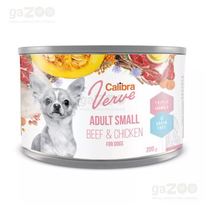 CALIBRA Dog konz. Verve GF Adult Small Beef & Chicken 200g