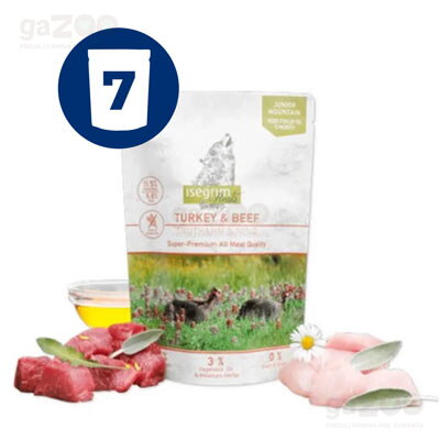 ISEGRIM Roots Junior Turkey and Beef pouch 7x410g