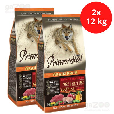 PRIMORDIAL Adult Buffalo & Mackerel 2x12kg