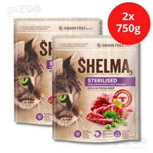 SHELMA Adult Sterile s čerstvým hovädzím mäsom 2x750g