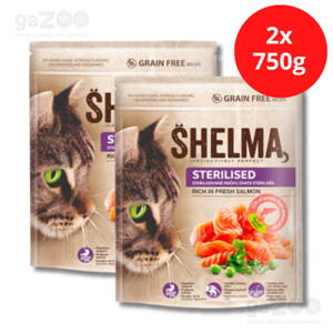 SHELMA Adult Sterile s čerstvým lososom 2x750g